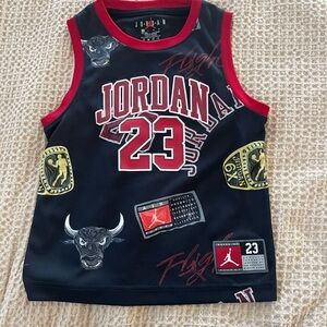 Jordan Kids Black and Red Graphic Jersey